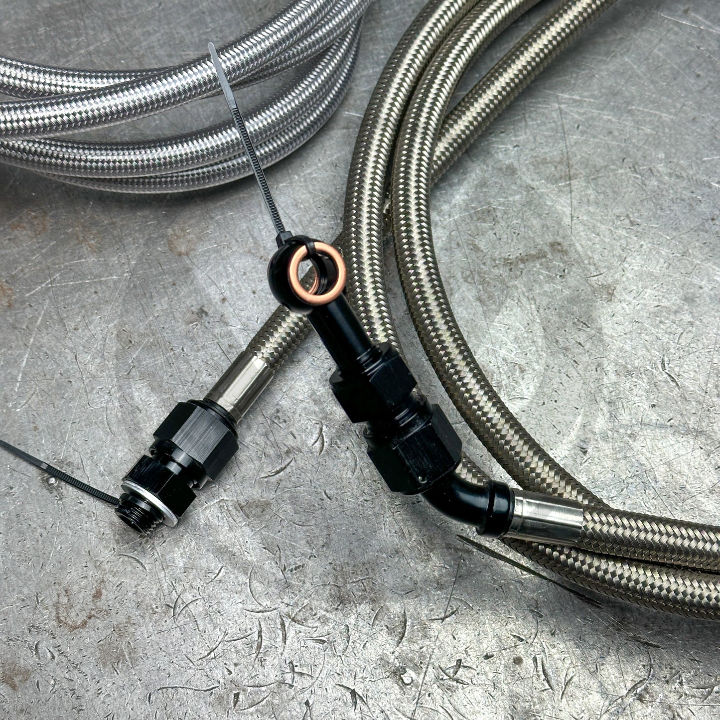 94-01 Integra E85 Compatible Stainless Steel Fuel Lines Kit -8AN FEED -6AN RETURN