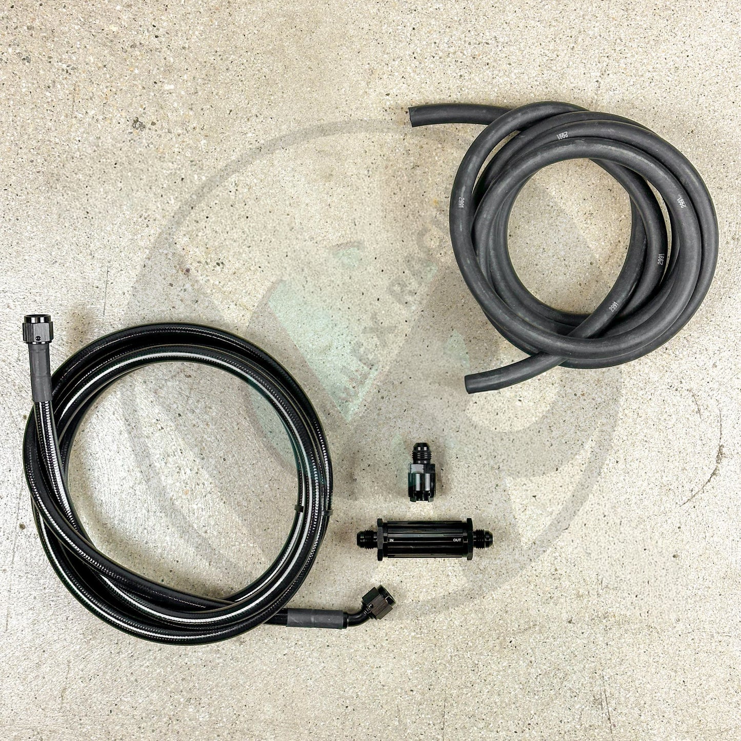 Center Feed Modular Fuel System for Honda Acura K Swap (Wrinkle Black)