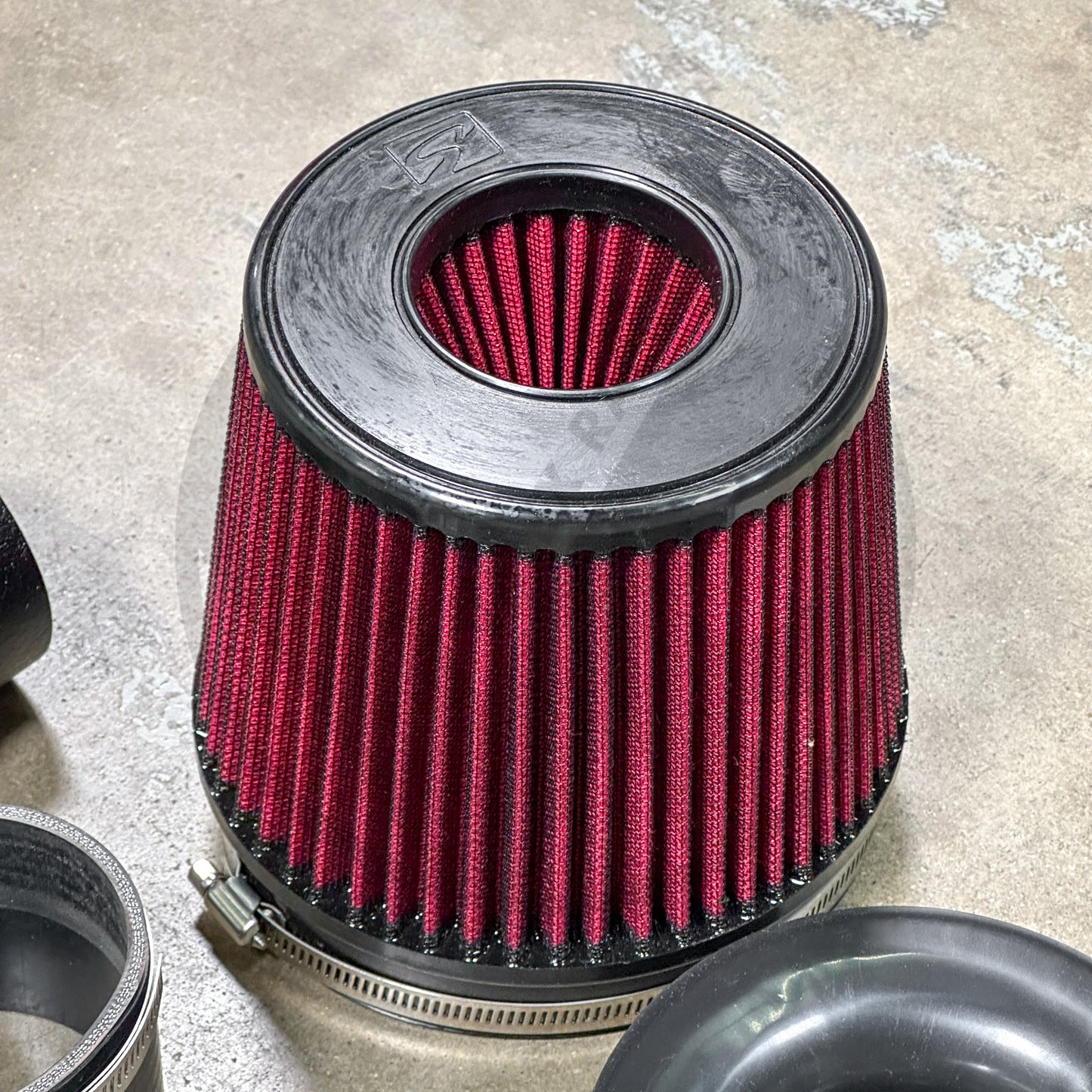 3" Intake W/ Skunk2 Filter & V Stack for Honda Acura B D H Series Wrinkle Black