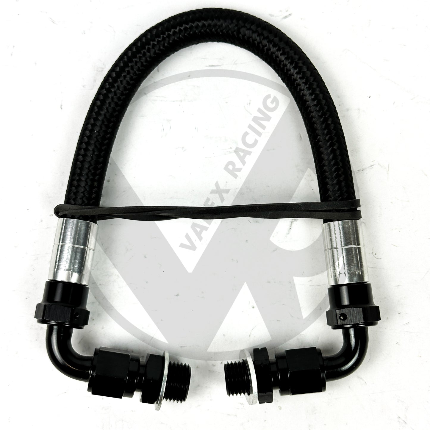 Braided Power Steering Delete Line for 92-00 Honda Civic / 94-01 Acura Integra - Black