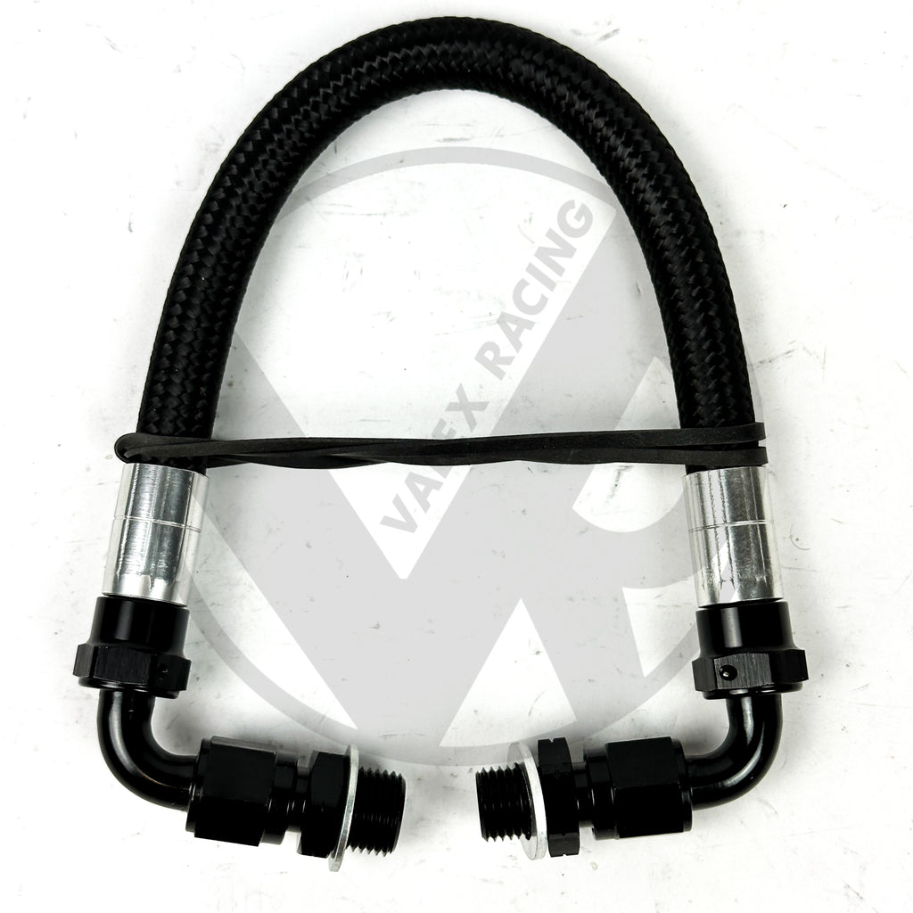 0206 Acura RSX Braided Power Steering Delete Line Black Silver