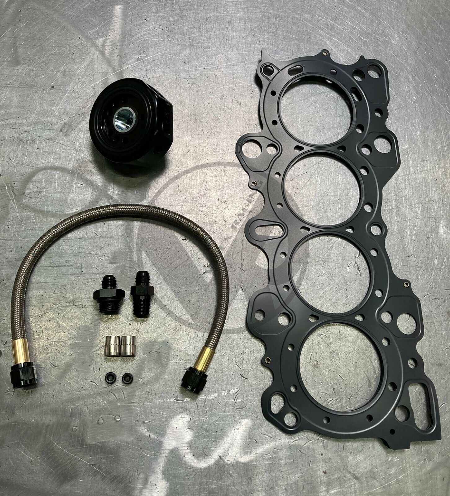 thumbnail image 2 of Epartsgogo B-Series VTEC Head Conversion Kit - Aluminum Adapter Plate For LS B18/B20 Block (Blue) 2 of 5