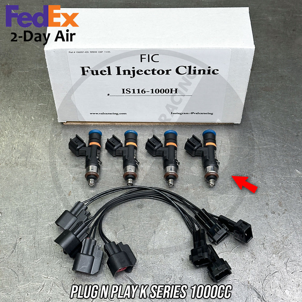Fuel Injector Clinic 1000cc Fuel Injectors (Set Of 4) For Honda / Acura K20 K24 Engines – IS116-1000H