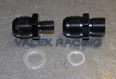 Bosch 044 Fuel Pump Inlet & Outlet Fittings Black 10 AN -10 E85 Compatible