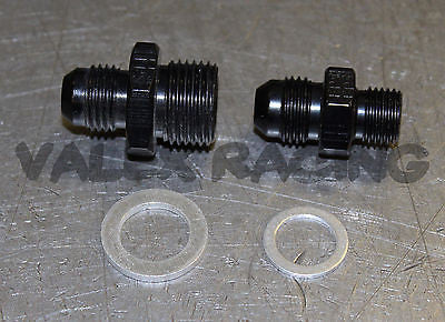 Bosch 044 Fuel Pump Inlet & Outlet Fittings Black 6 AN -6