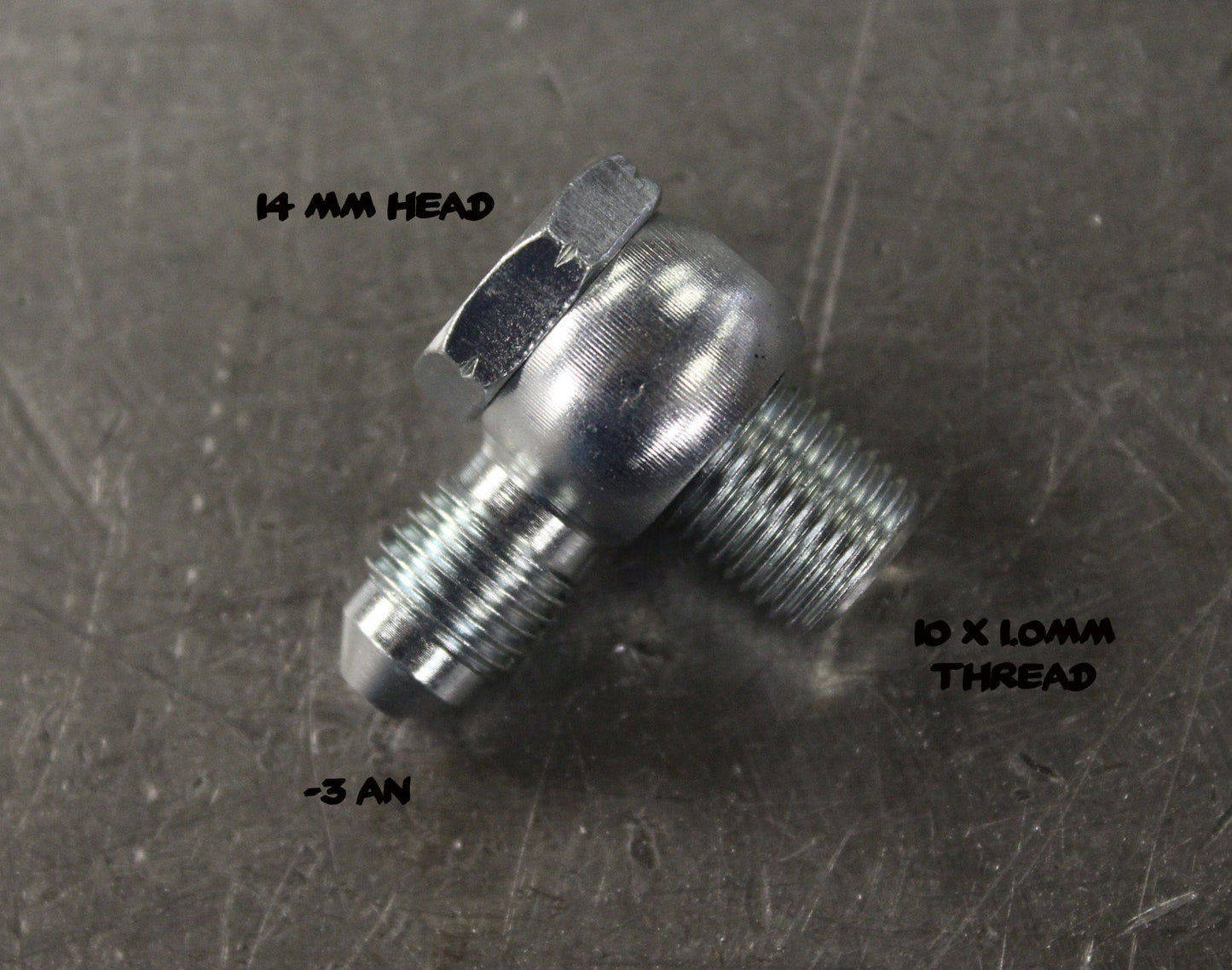 2 Steel Banjo Bolt Fittings M10 x 1.0 (Metric 10mm) to 3AN -3 AN3 PAIR