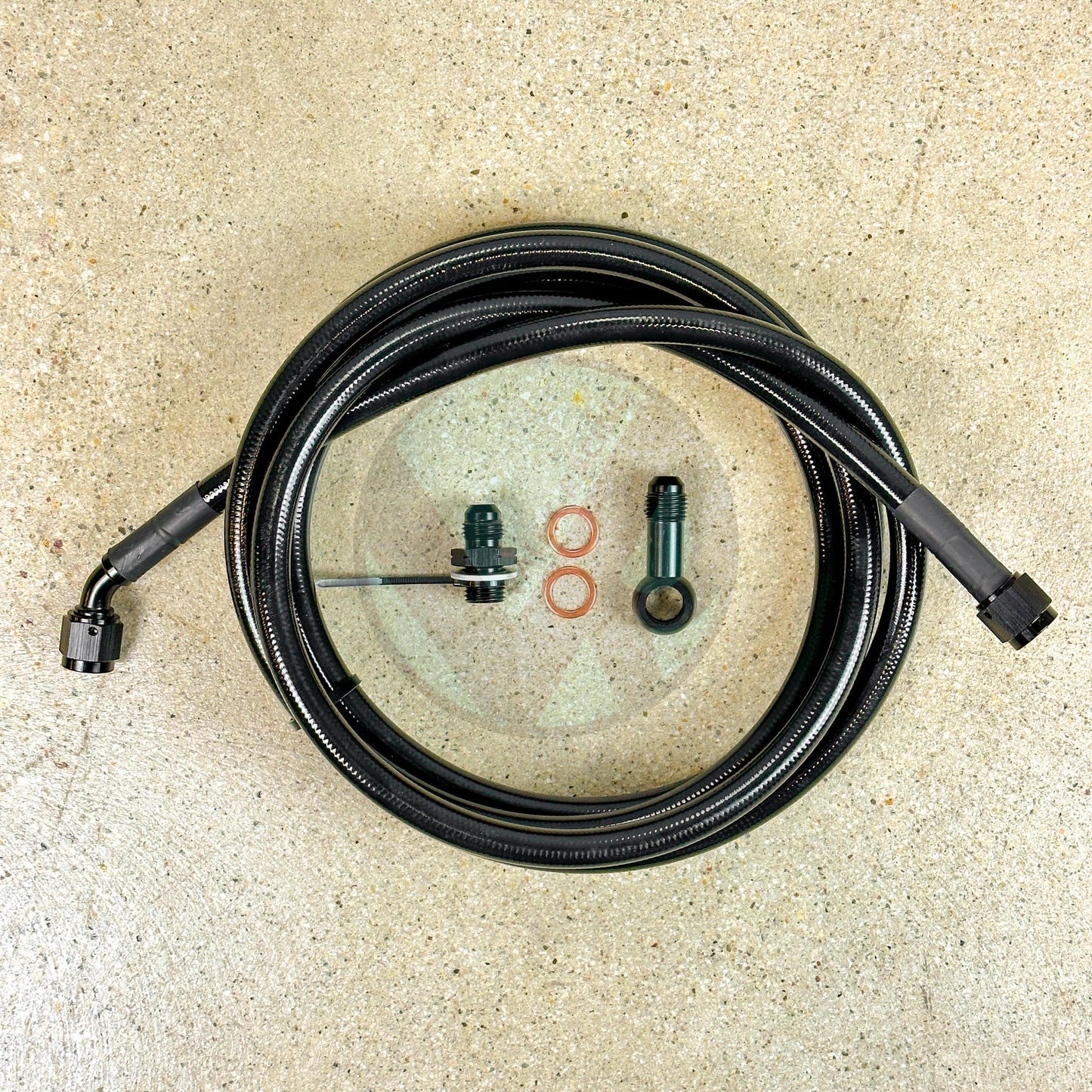 92-95 Civic Black Replacement Stainless Steel Fuel Feed Line