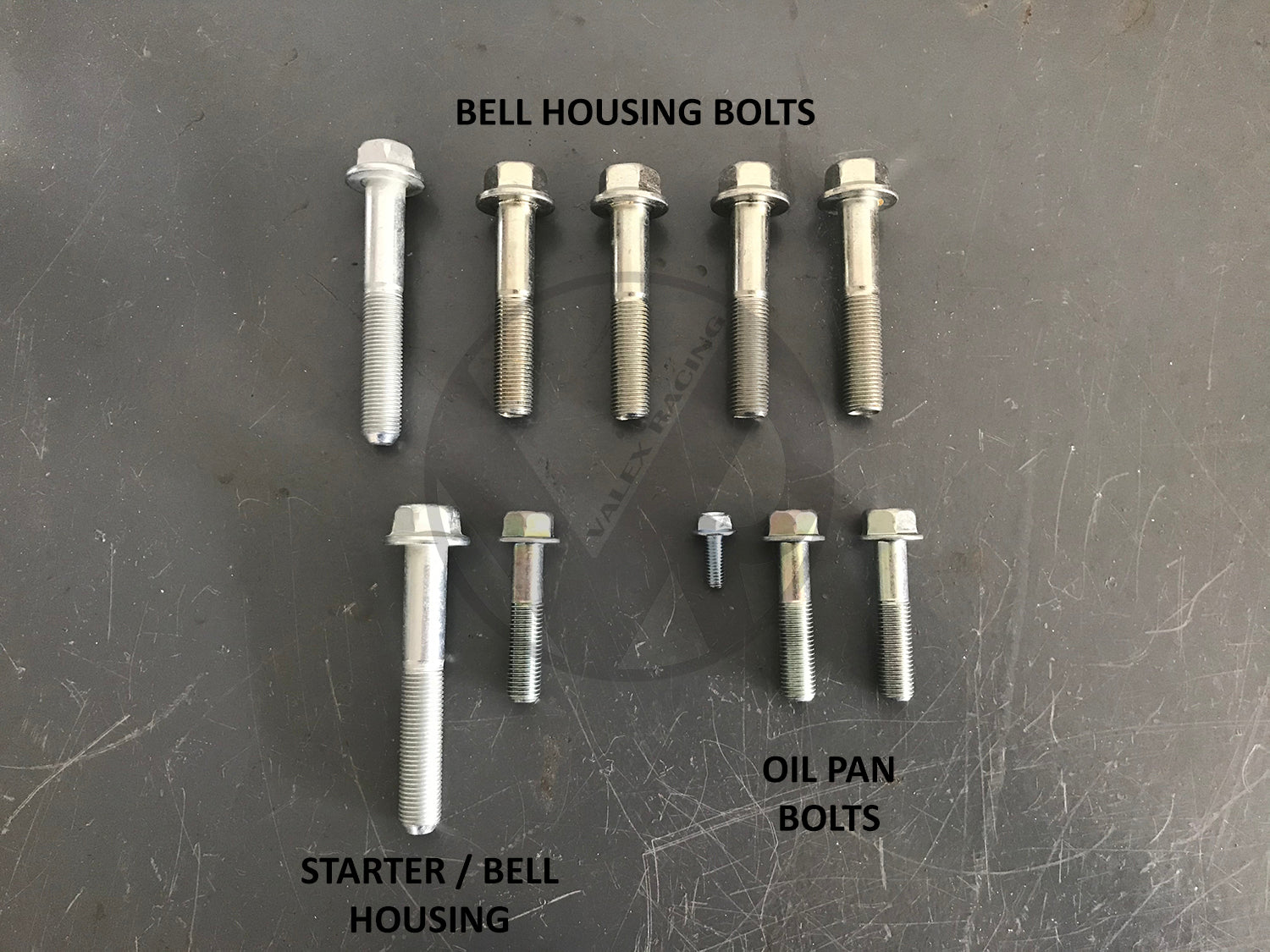 thumbnail image 2 of Transmission Bolt Kit For Honda/Acura K20, K24 Engine Swaps - Fits Civic, TSX, RSX, Includes Bell Housing, Starter & Oil Pan Bolts 2 of 12