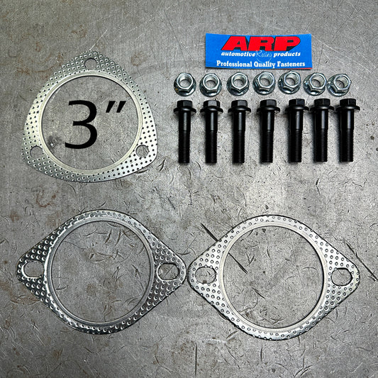 ARP Exhaust Gasket Hardware Kit (3 inch) For Honda Civic Acura Integra (Stainless Nuts)