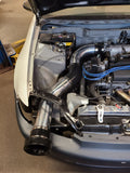 Black 4" (inch) Honda / Acura All Motor Through Headlight Race Intake - B Series EG EK