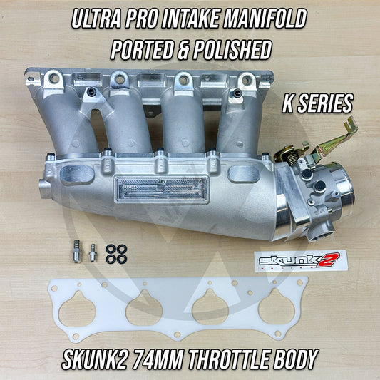 K Series ULTRA PRO Fully Ported Intake Manifold Skunk2 74mm Throttle Body K20K24