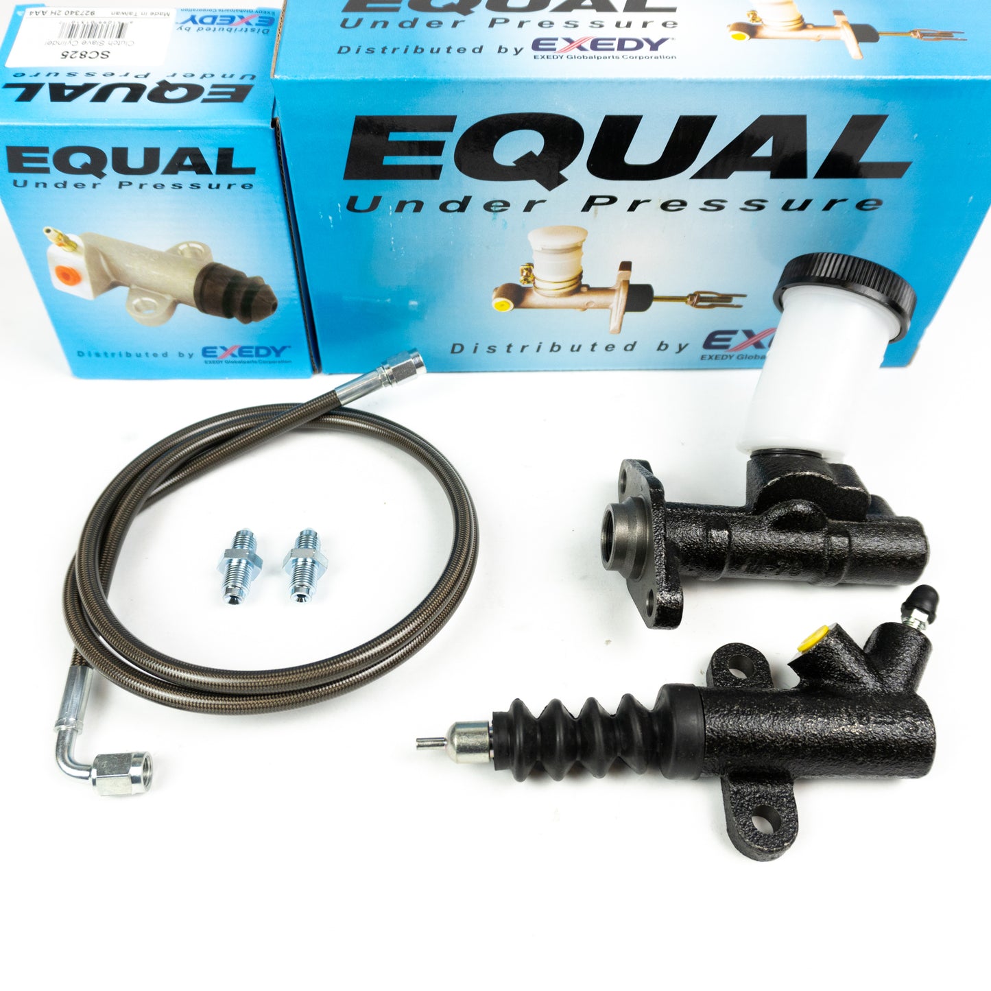Exedy Master & Slave Cylinder & Stainless Clutch Line Kit 90-05 Mazda Miata MX5