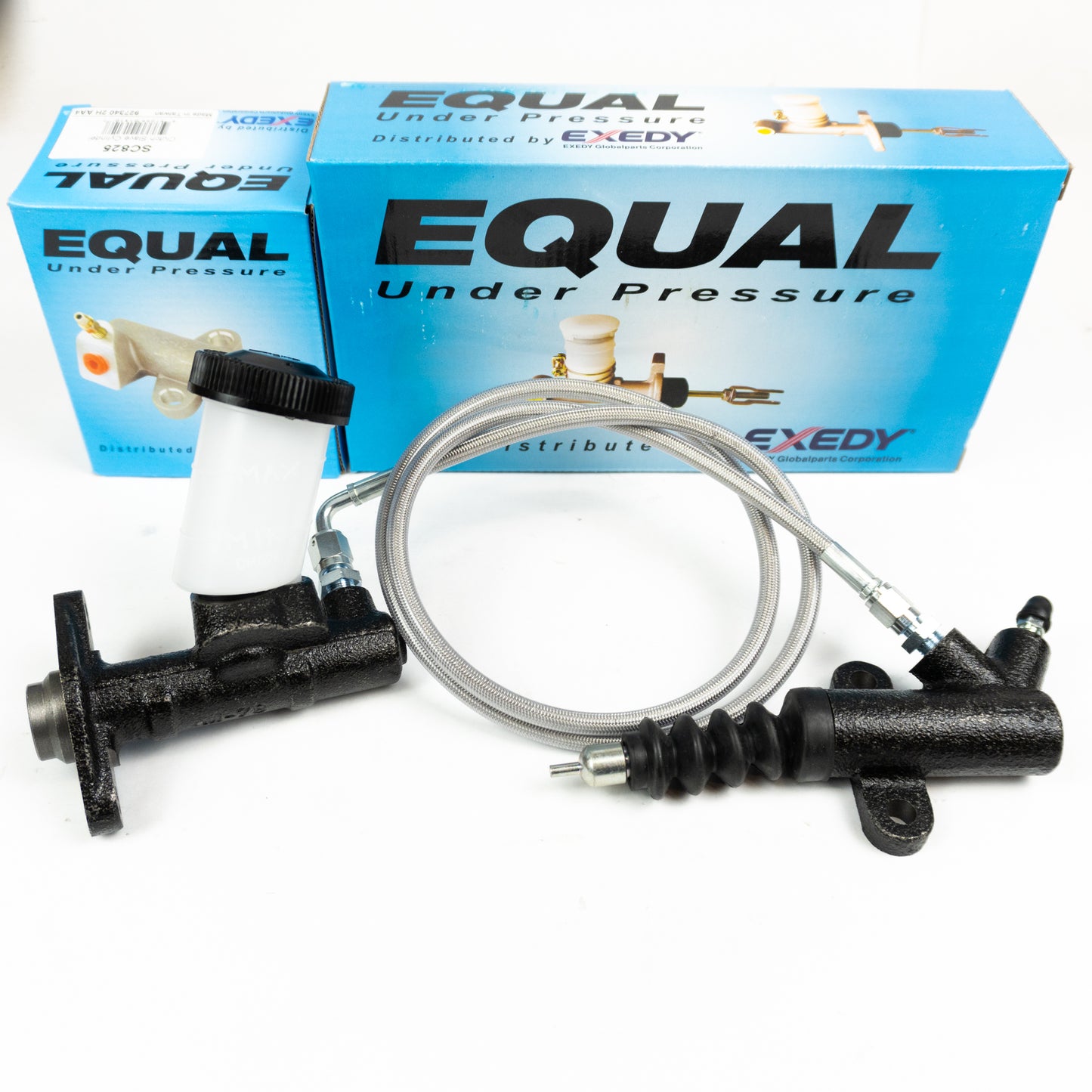 Exedy Master & Slave Cylinder & Stainless Clutch Line Kit 90-05 Mazda Miata MX5