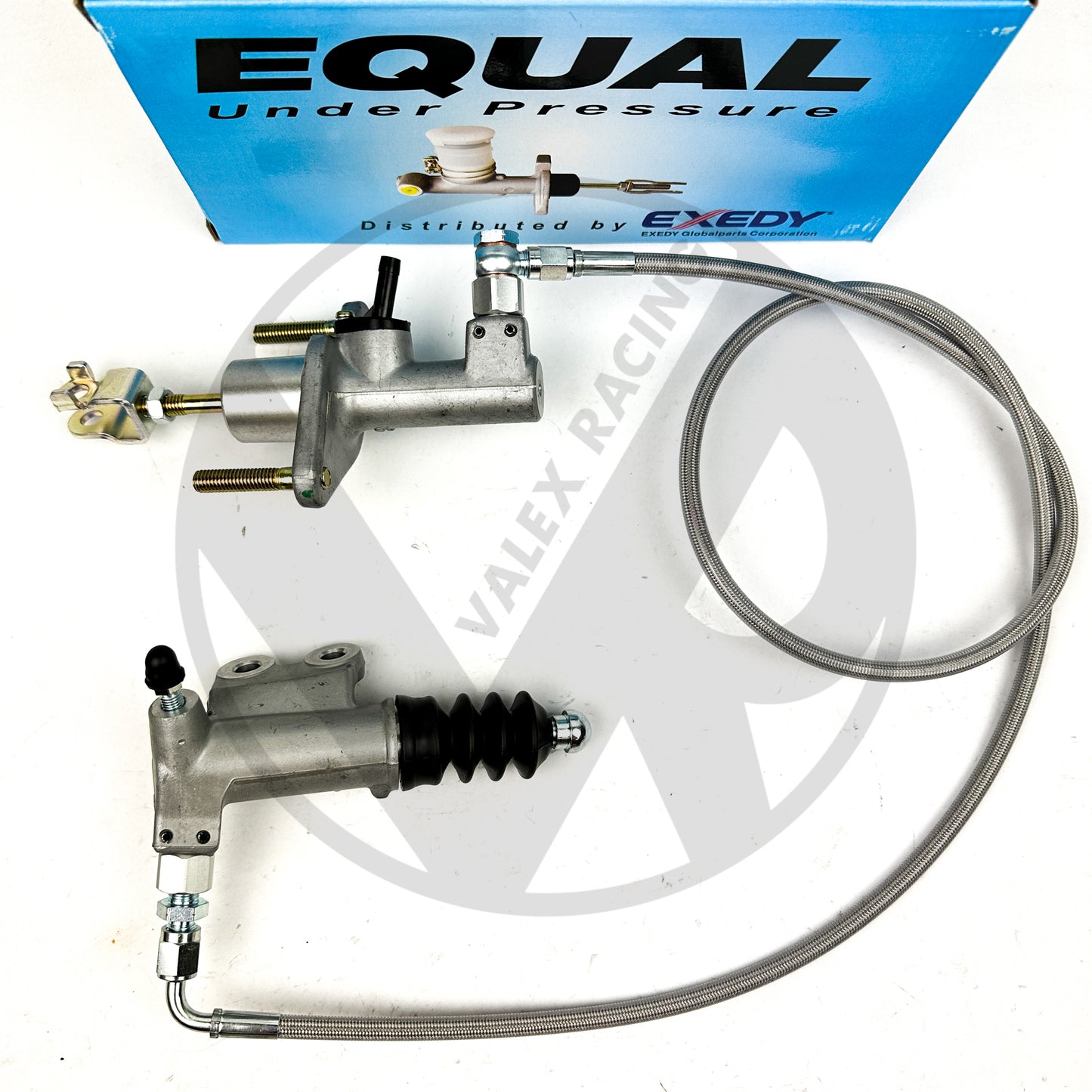 Bolt In EM2 Clutch Master Cylinder and Slave Cylinder Kit with Stainless Steel Clutch Line for 12-15 Honda Civic 1.8L