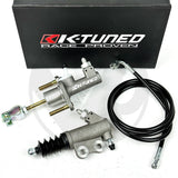K-Tuned EM2 Clutch Master & Slave Cylinder Kit for 92-95 Honda Civic EG with Stainless Steel Clutch Line