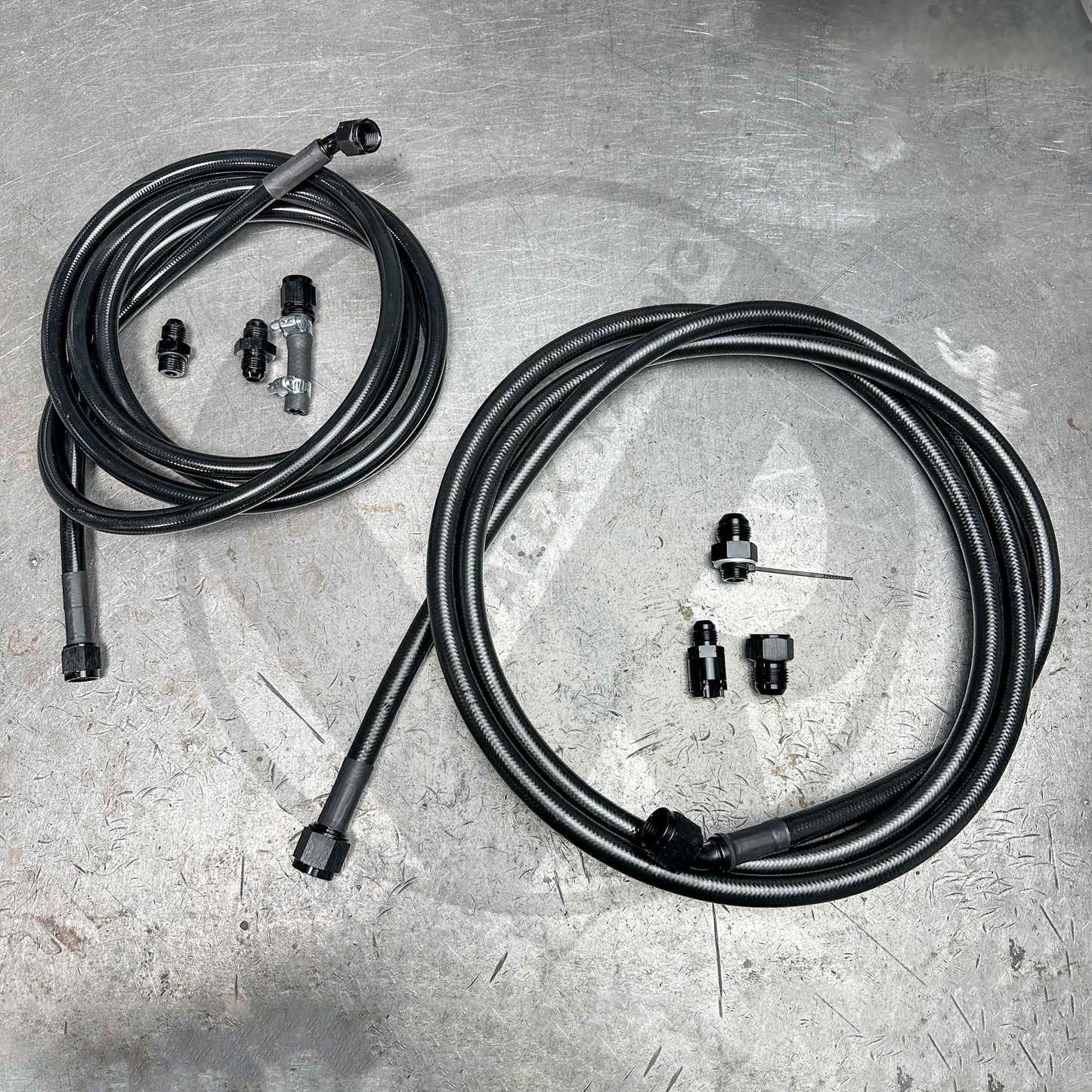 94-01 Integra E85 Compatible Stainless Steel Fuel Lines Kit -8AN FEED -6AN RETURN (Black)