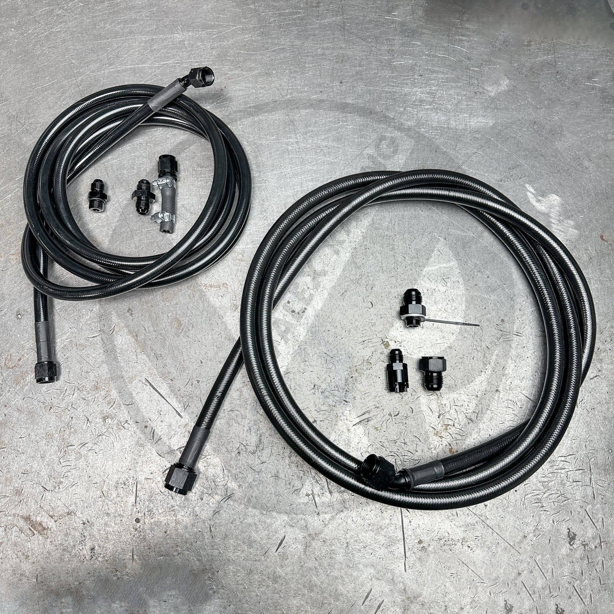 96-00 Honda Civic EK E85 Compatible Stainless Steel Fuel Lines Kit -8A ...