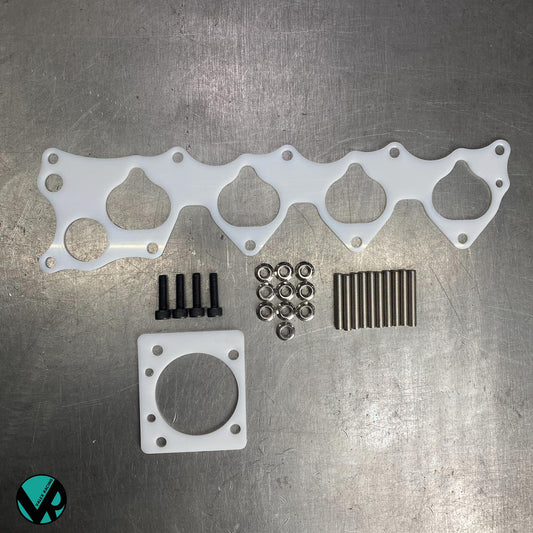 Honda Acura Reusable Thermal Intake Manifold Gasket and Skunk2 Pro Series Throttle Body Gasket and Hardware S2000 F20C F22C1