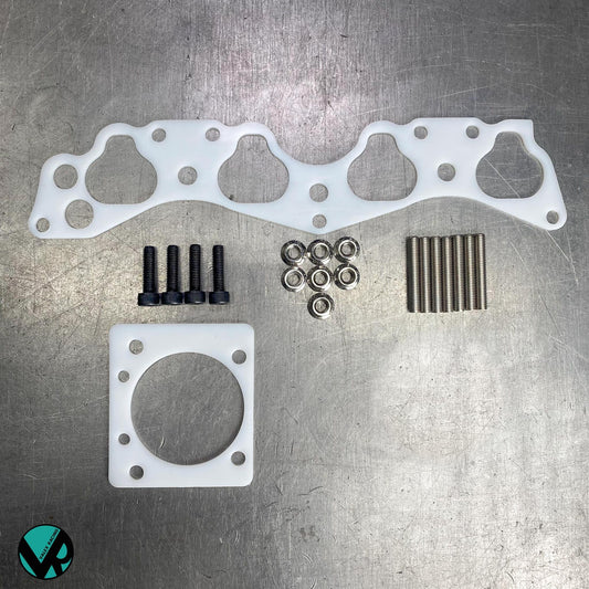 Honda Acura Reusable Thermal Intake Manifold Gasket and Skunk2 Pro Series Throttle Body Gasket and Hardware D15 D16