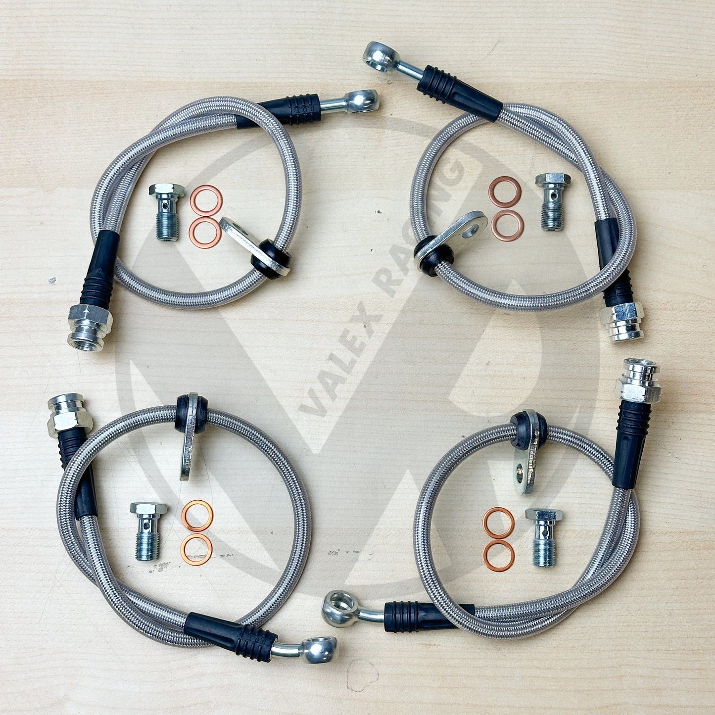 Stainless Steel Front and  Rear Brake Line Replacement Kit 98-02 Honda Accord