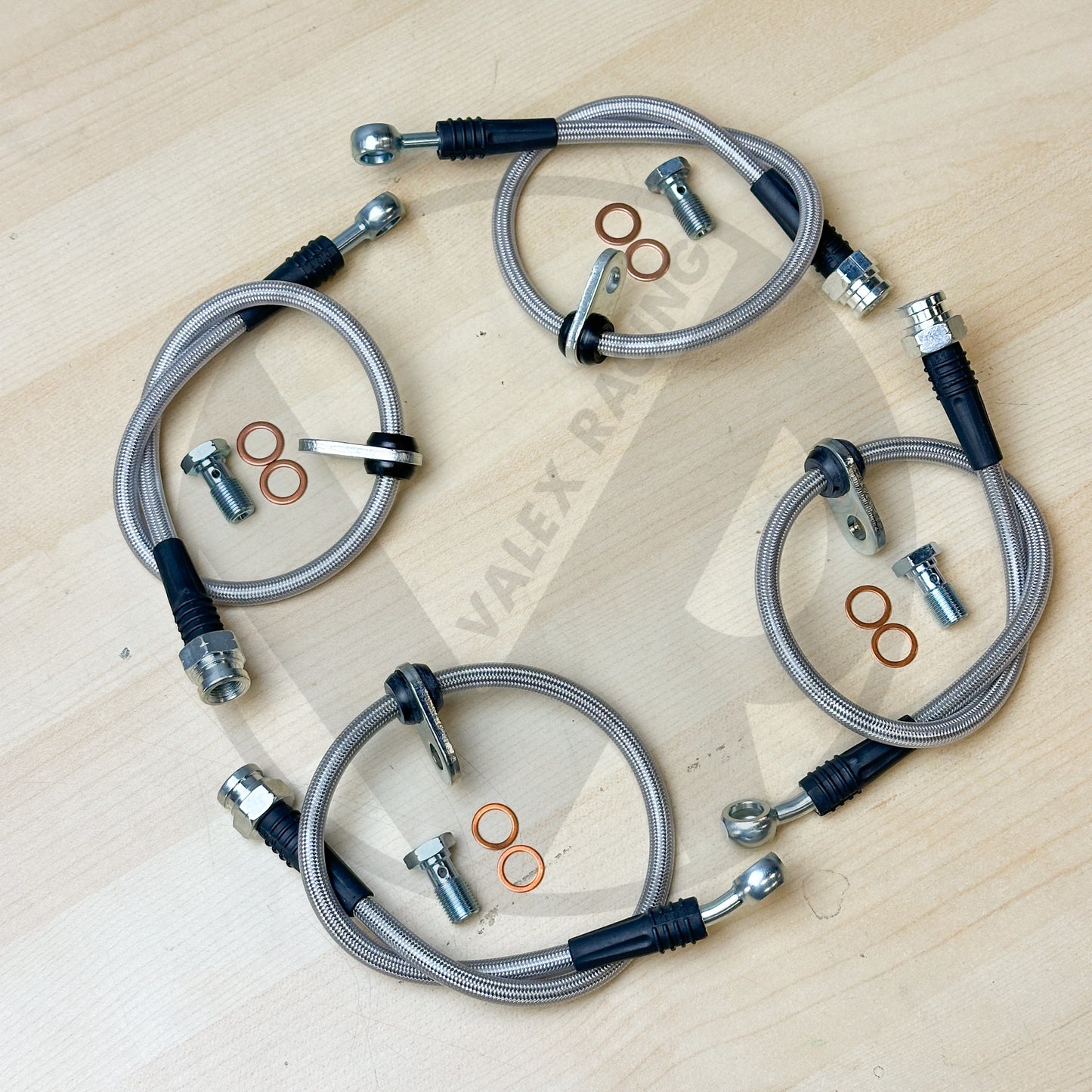 Stainless Steel Front and  Rear Brake Line Replacement Kit 98-02 Honda Accord