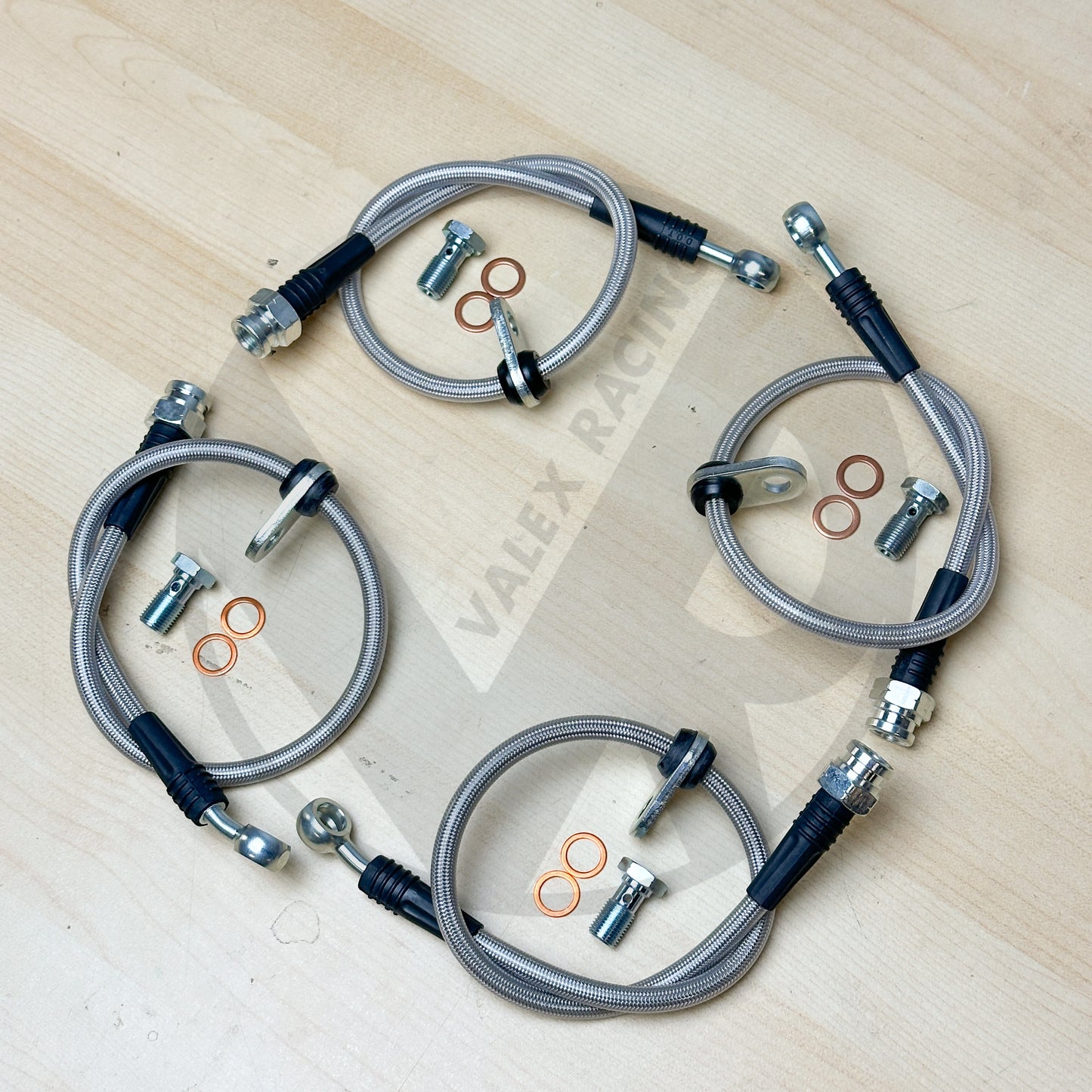 Stainless Steel Front and  Rear Brake Line Replacement Kit 98-02 Honda Accord