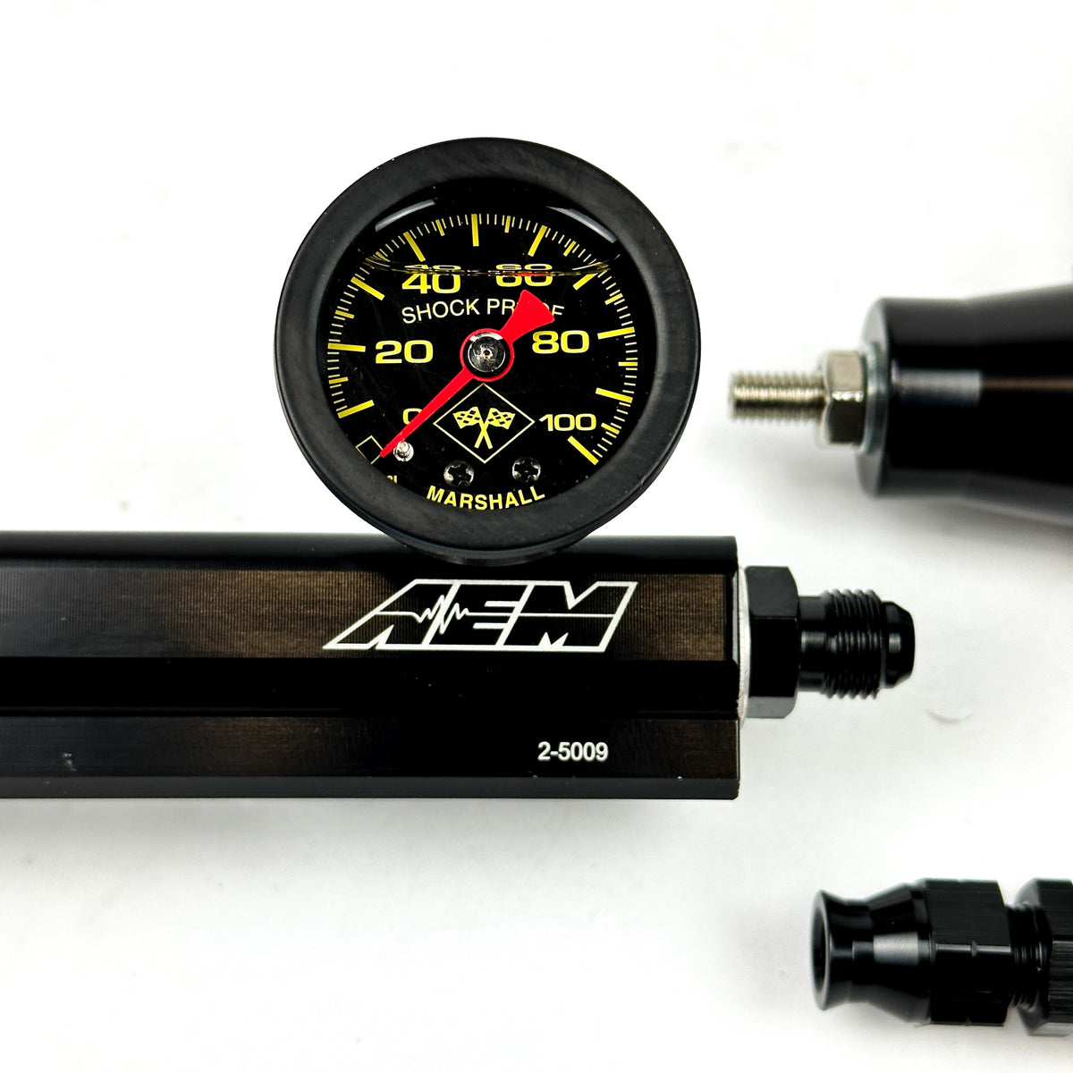Aluminum Alloy Fuel Pressure Regulator Gauge Fuel Rail Kit for D-Series Crx+FPR Aluminum Alloy Fuel Pressure Regulator Gauge Fuel Rail Kit for D-Series Crx+FPR