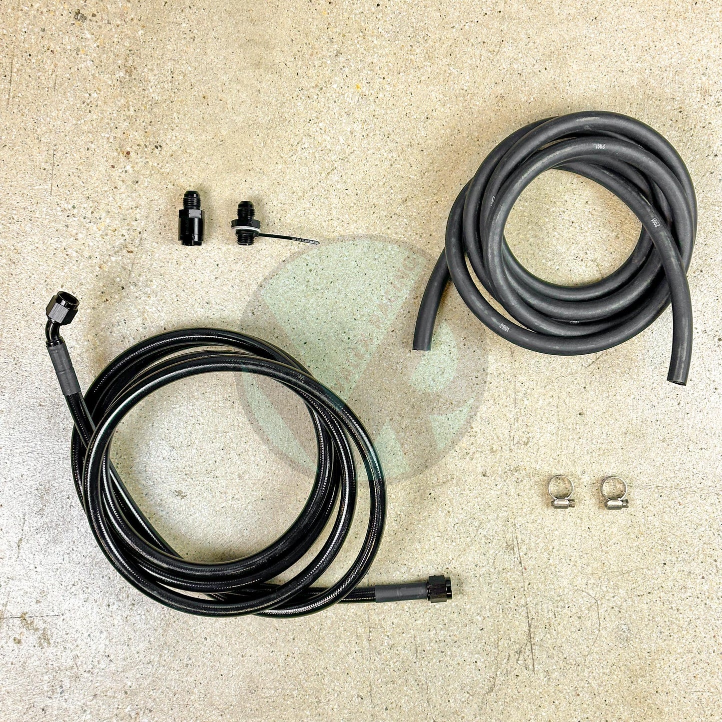 94-01 Acura Integra Black Replacement Stainless Steel Fuel Feed Line & Rubber Return