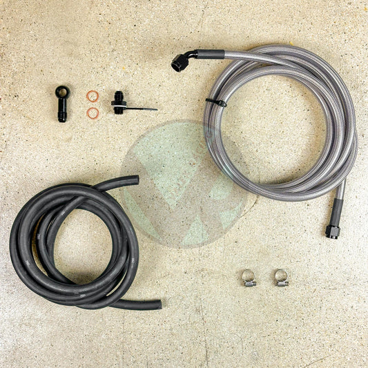 90-97 Honda Accord Replacement Stainless Steel -6 Fuel Feed Line & Rubber Return
