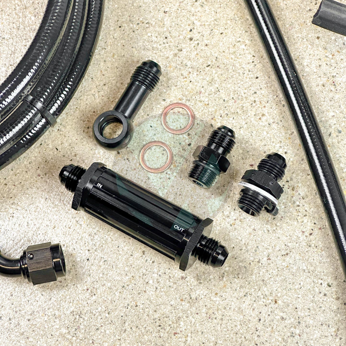 92-95 Civic Tucked Stainless Steel Complete Fuel Line System -6 Silver