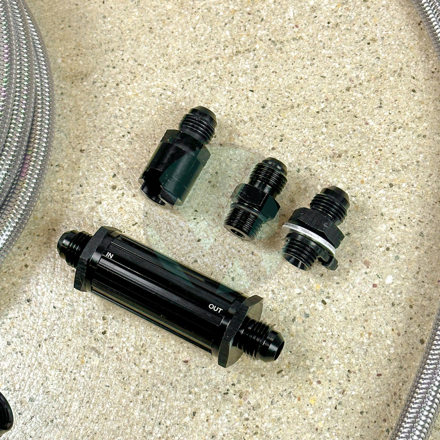 94-01 Acura Integra DC2 Tucked Stainless Steel Fuel Feed Line System -6 Silver