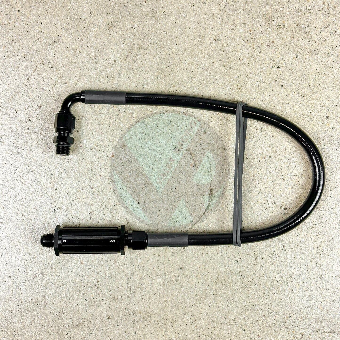 96-00 Civic EK Tucked Stainless Steel Complete Fuel Line System Filter -6 Black