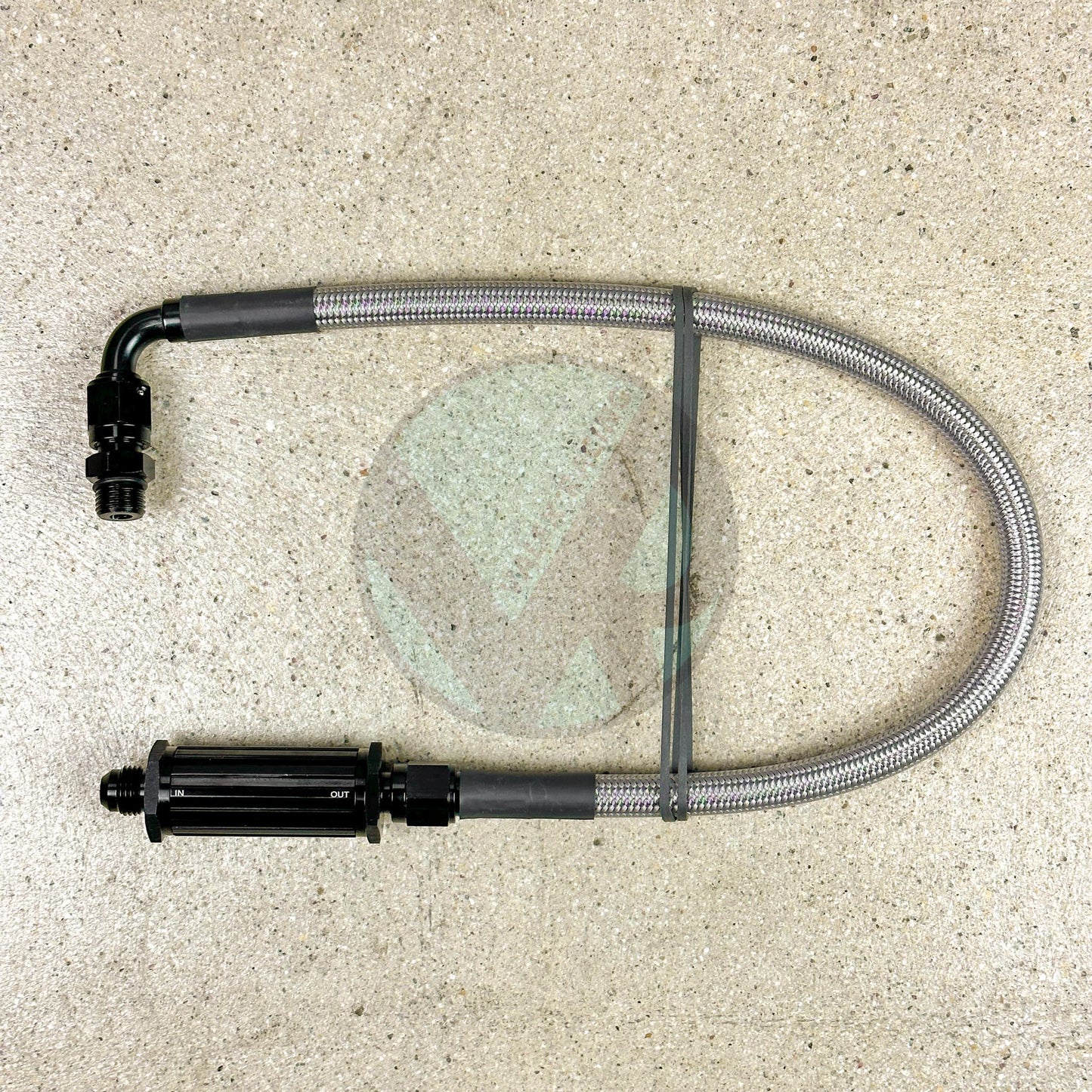 92-95 Civic Tucked Stainless Steel Fuel Feed Line System -6 Silver