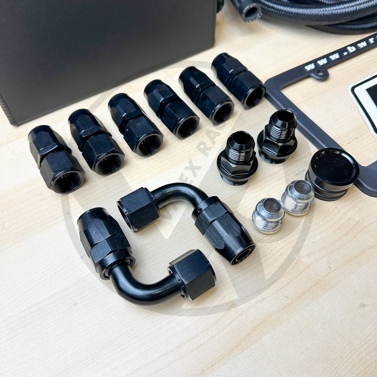 Blackworks Racing Oil Catch Can Kit 10AN Braided  (Race Breather Box)