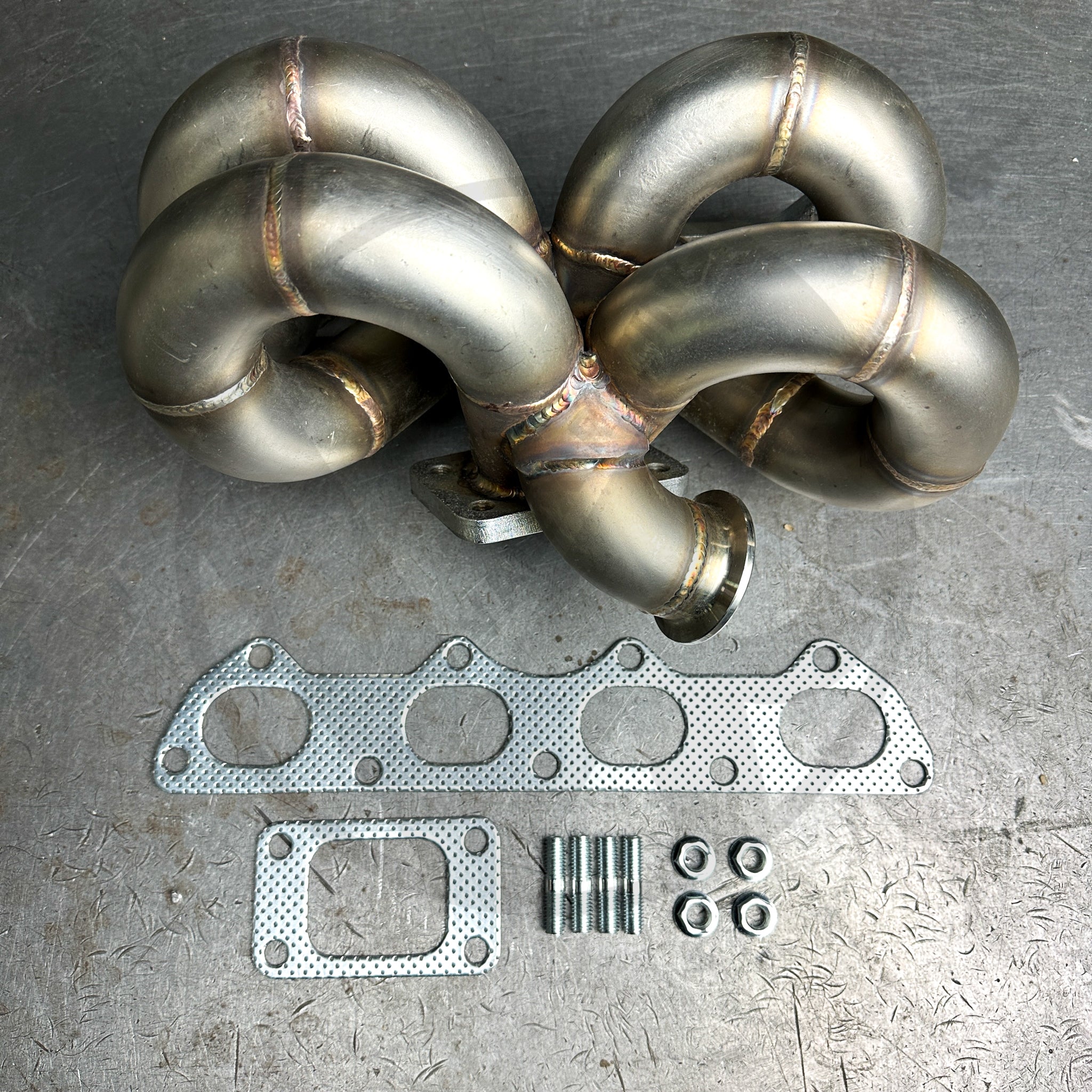 PLM T3 Ramhorn Turbo Manifold A/C & P/S Compatible B-Series B16 B18 B2 ...