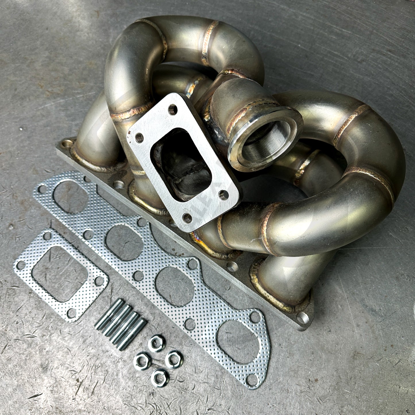 PLM T3 Ramhorn Turbo Manifold A/C & P/S Compatible B-Series B16 B18 B20