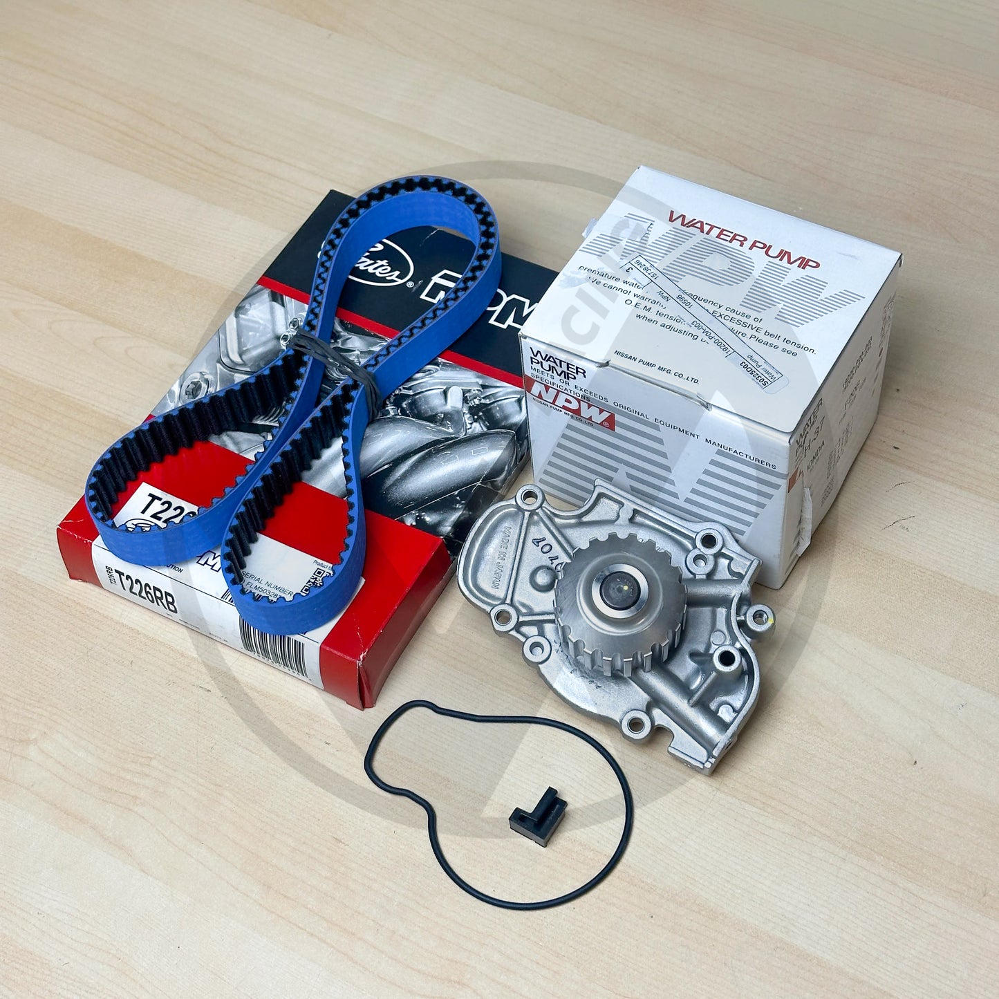 Gates Racing T226RB Timing Belt & NPW Japan Water Pump For Honda H22 H23 DOHC VTEC