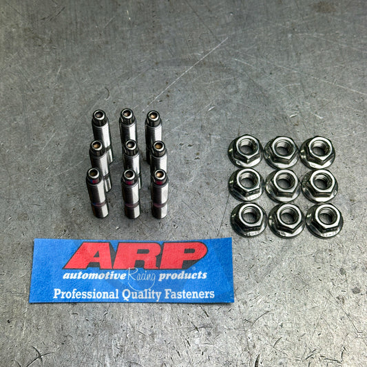 ARP 9PC Stainless Steel Exhaust Manifold Studs & 6pt Nuts for Honda B/D/H Series