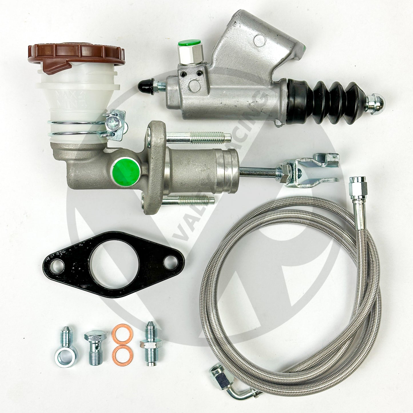 S2000 (S2K) Style Clutch Master Cylinder (CMC) & Exedy Slave Cylinder Kit with Stainless Steel Clutch Line for K Swap
