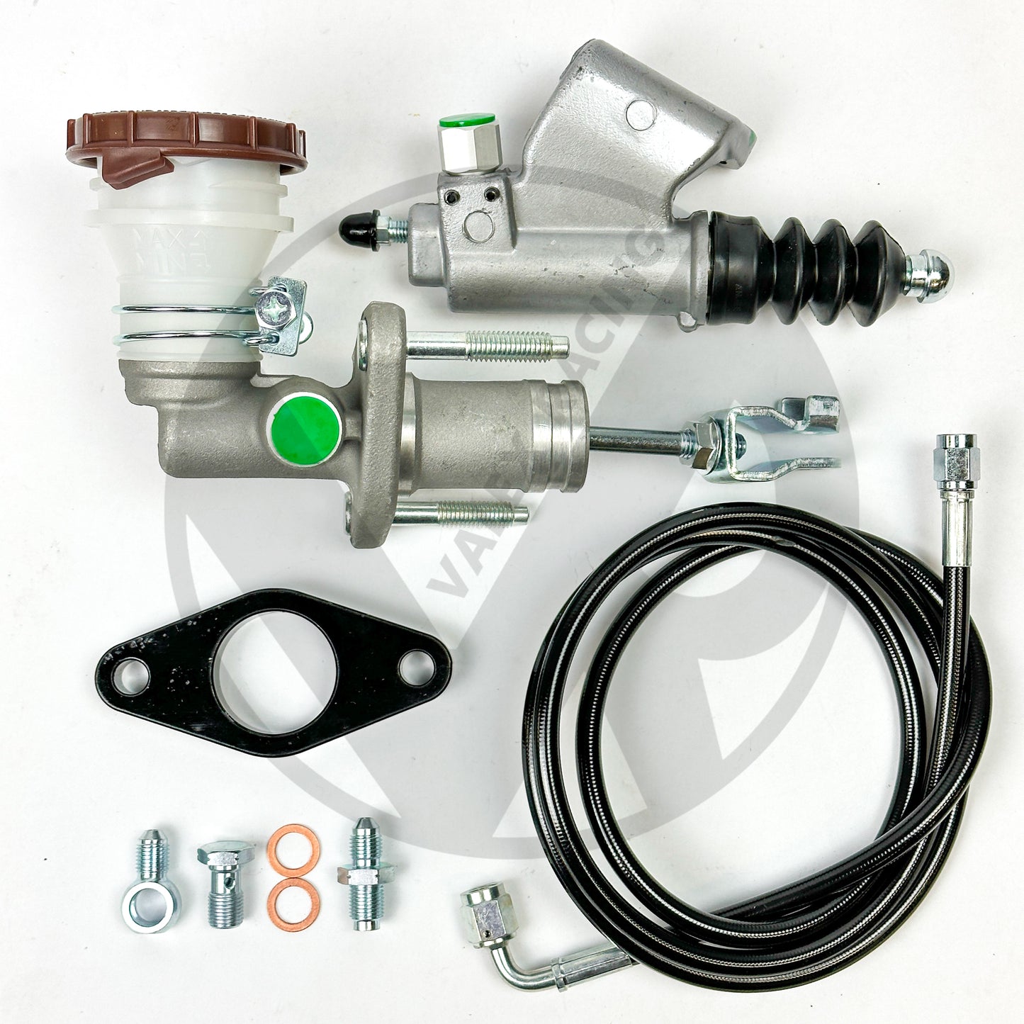 S2000 (S2K) Style Clutch Master Cylinder (CMC) & Exedy Slave Cylinder Kit with Stainless Steel Clutch Line for K Swap