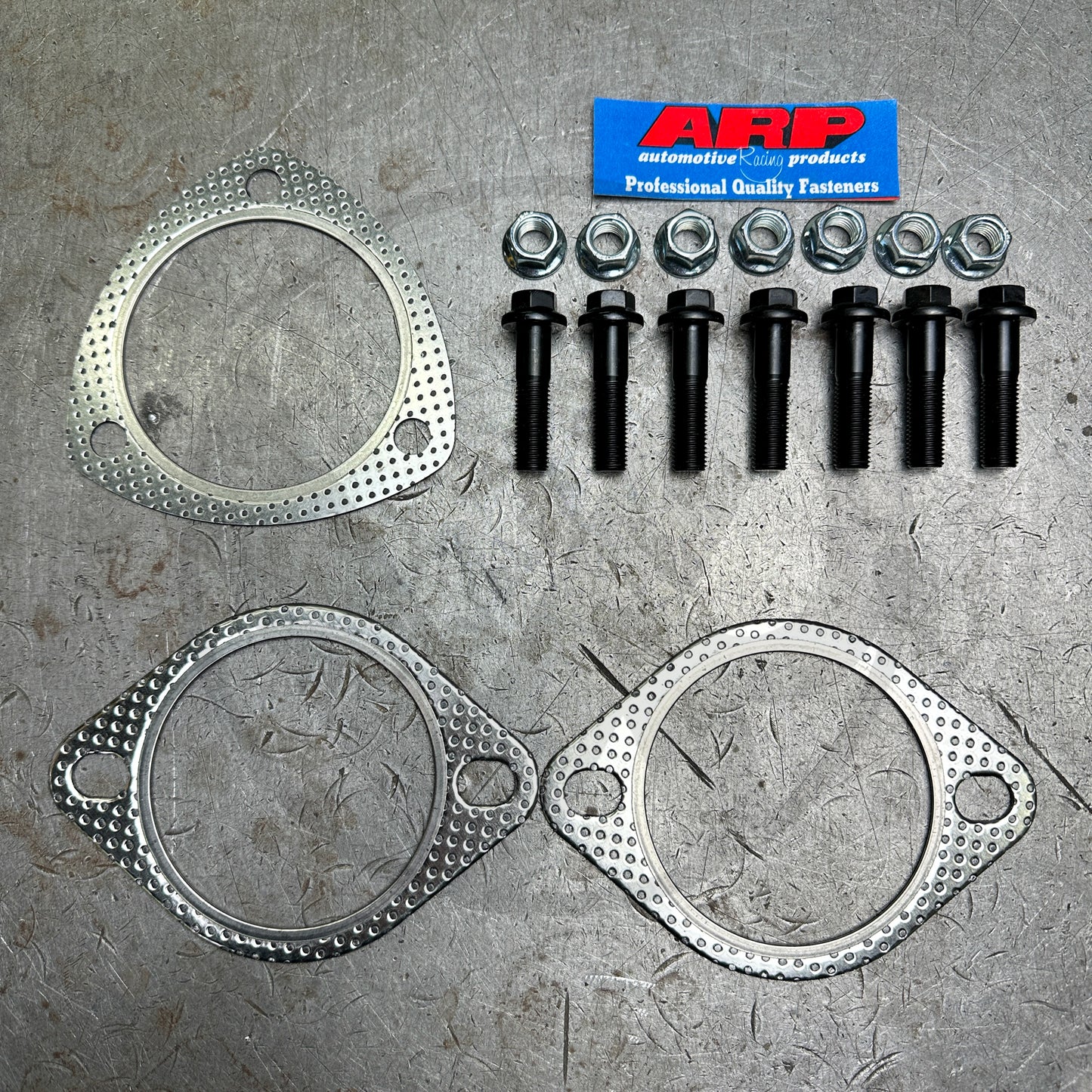 ARP Exhaust Gasket Hardware Kit (3 inch) For Honda Civic Acura Integra (Stainless Nuts)