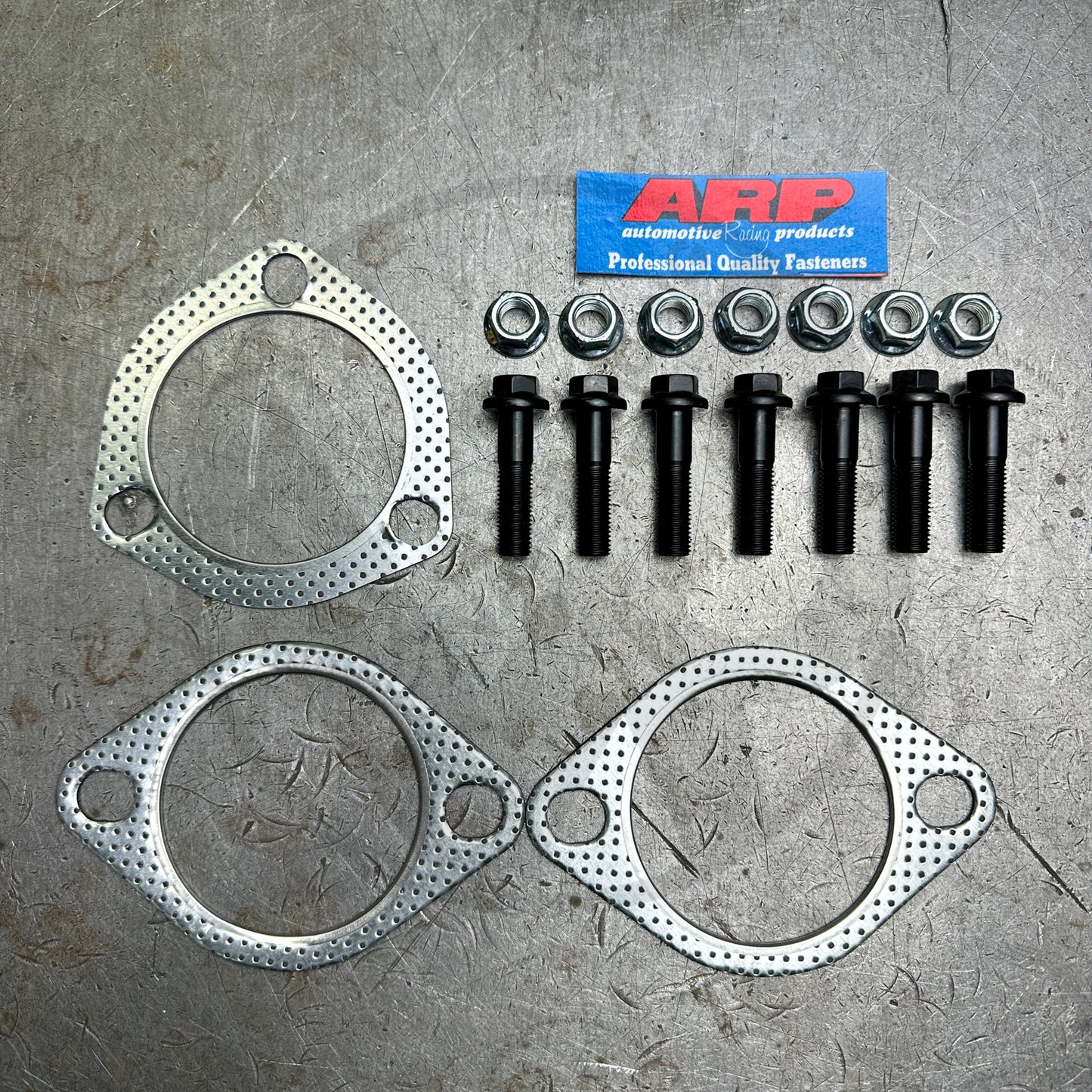 ARP Exhaust Gasket Hardware Kit (2.5 inch) For Honda Civic Acura Integra (Stainless Nuts)