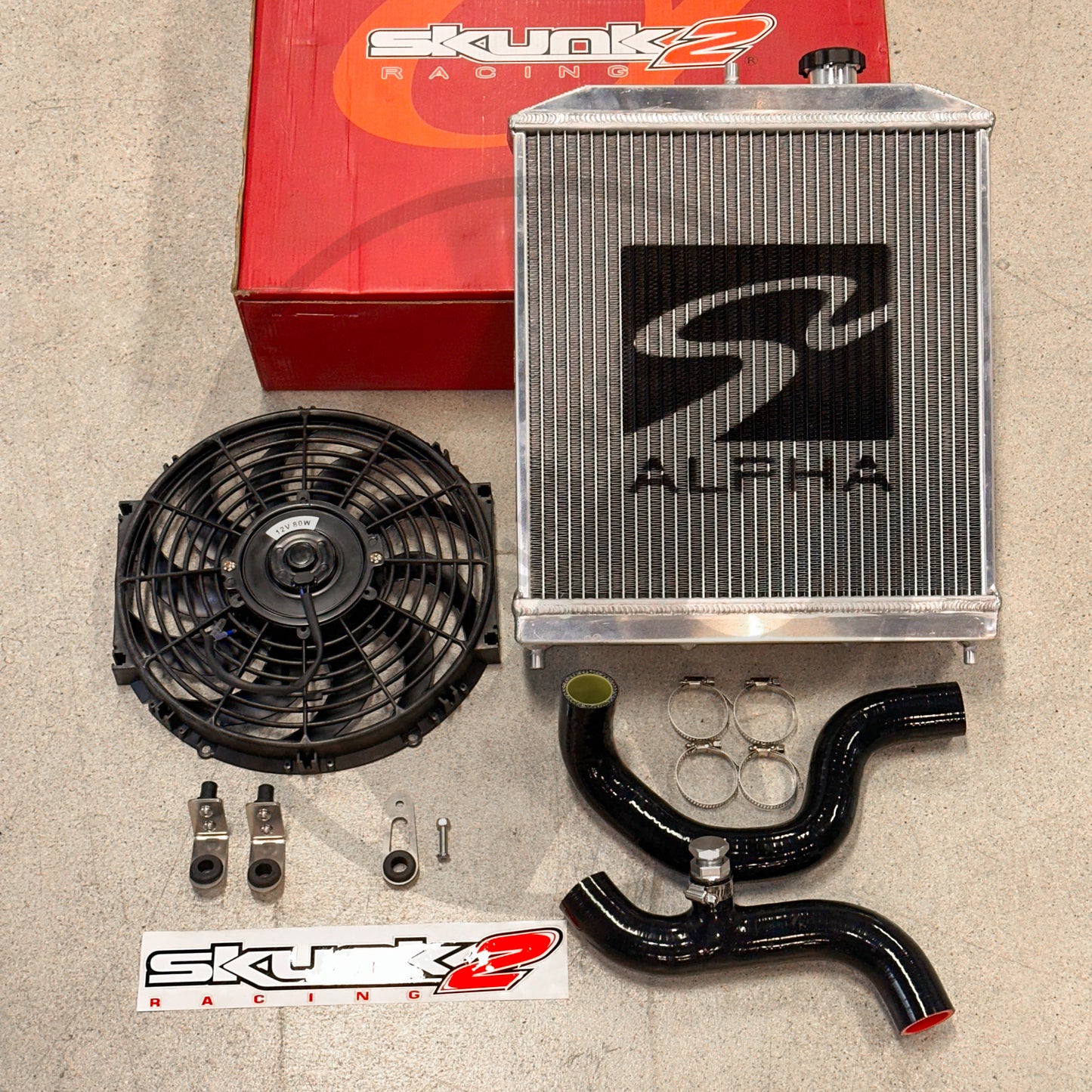 Skunk2 Pro Driver Side Alpha Radiator Kit For Honda Civic Acura Integra K20 Swap