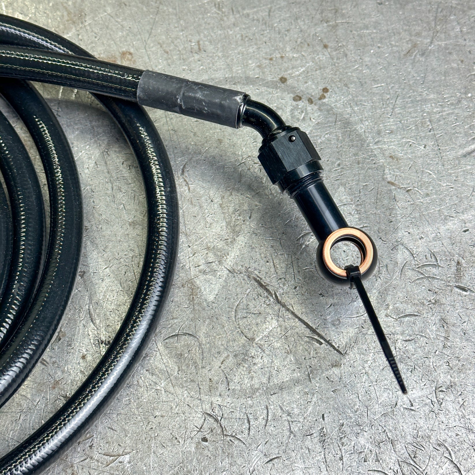 9495 Integra E85 Compatible Black Stainless Steel Fuel Lines Kit 6A