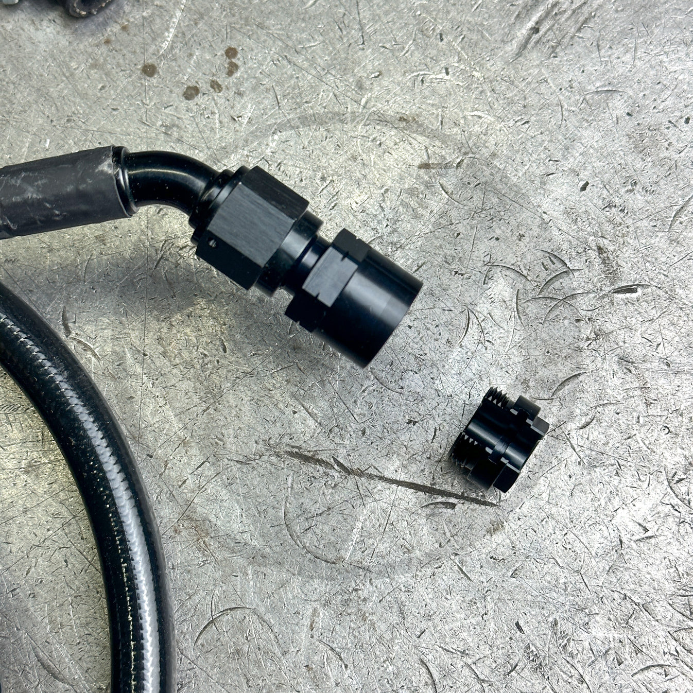 9601 Integra E85 Compatible Black Stainless Steel Fuel Lines Kit 6A