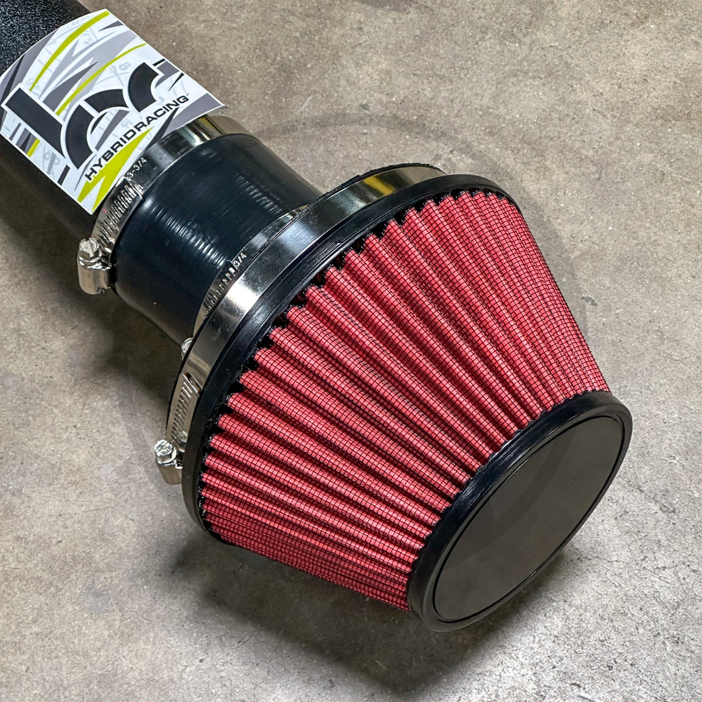 3" inch Air Intake | Hybrid Racing Filter V Stack Combo for Honda Civic Integra w/Skunk2 Ultra Street (Wrinkle Black)