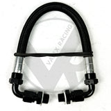 02-06 Acura RSX Braided Power Steering Delete Line - Black Silver