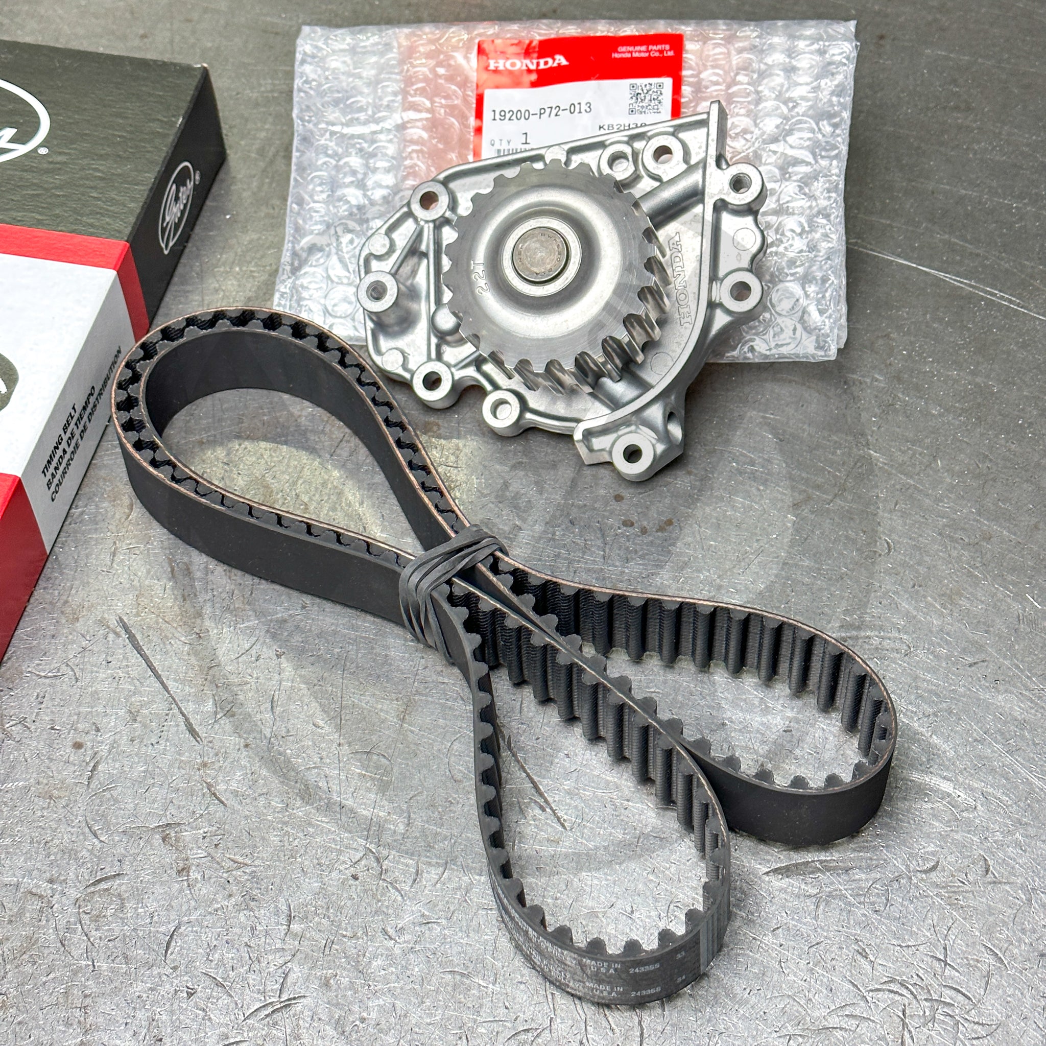 Gates Timing Belt / OEM Honda Water Pump Kit for Honda Acura B Series ...