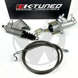 Bolt In EM1 CMC & K-Tuned Slave Kit for 02-05 Honda Civic Ep3 with Stainless Steel Braided Clutch Line