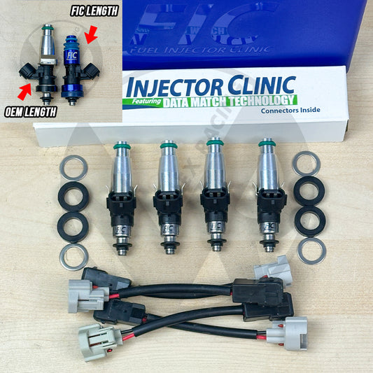 Fuel Injector Clinic 2200cc Injectors for Honda B Series B16 B18 B20 -OEM Length